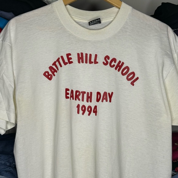 Vintage 90’s School “Earth Day 1994” Best Fruit of the Loom Black Tag Sz XL - Picture 10 of 10